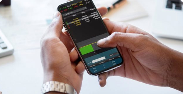 Investing stats on a phone