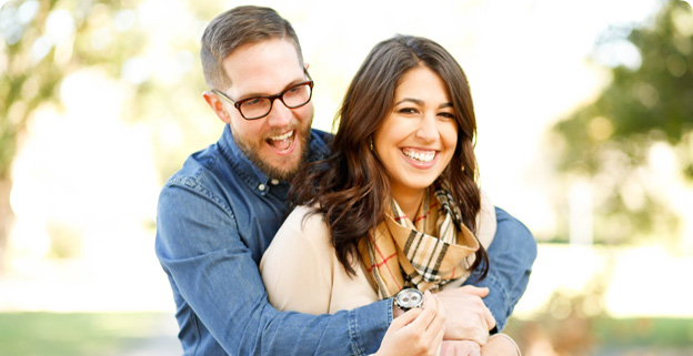 Happy looking couple